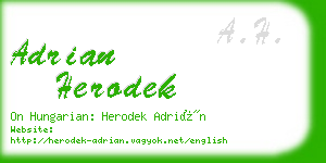 adrian herodek business card